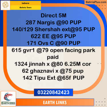Residential Plot for Sale in Bahria Town, Lahore - (BP-245222)