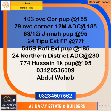 Residential Plot for Sale in Bahria Town, Lahore - (BP-245234)
