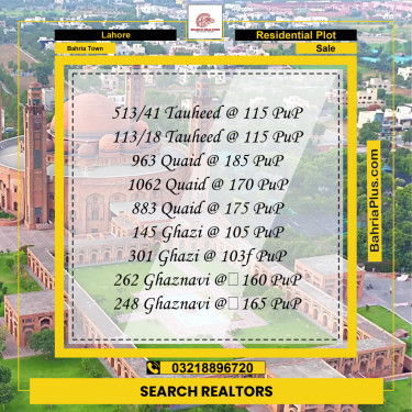10 Marla Residential Plot for Sale in Bahria Town, Lahore - (BP-245282)