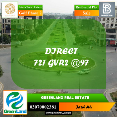 10 Marla Residential Plot for Sale in Golf Phase 2 -  Bahria Town, Lahore - (BP-245307)