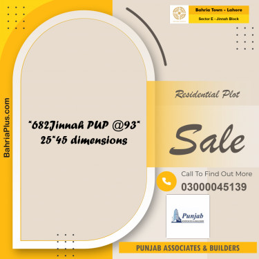 5 Marla Residential Plot for Sale in Sector E - Jinnah Block -  Bahria Town, Lahore - (BP-245391)