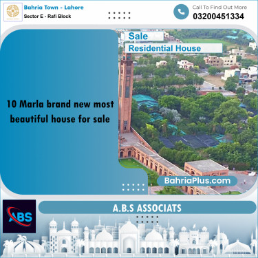 10 Marla Residential House for Sale in Sector E - Rafi Block -  Bahria Town, Lahore - (BP-245415)