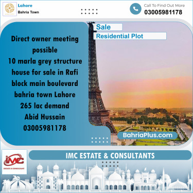 Residential Plot for Sale in Bahria Town, Lahore - (BP-245428)