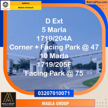 Residential Plot for Sale in Bahria Orchard, Lahore - (BP-245522)