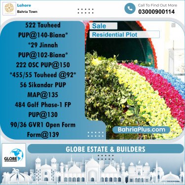 Residential Plot for Sale in Bahria Town, Lahore - (BP-245572)
