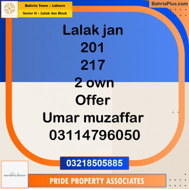 5 Marla Residential Plot for Sale in Sector G - Lalak Jan Block -  Bahria Town, Lahore - (BP-245973)