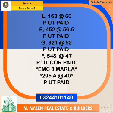 Residential Plot for Sale in Bahria Orchard, Lahore - (BP-246014)