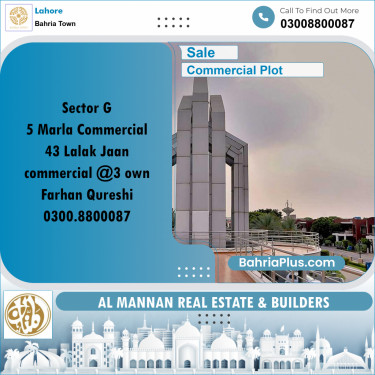Commercial Plot for Sale in Bahria Town, Lahore - (BP-246051)