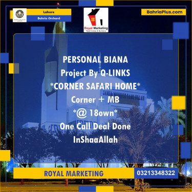 Residential House for Sale in Bahria Orchard, Lahore - (BP-246201)