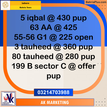 Commercial Plot for Sale in Bahria Town, Lahore - (BP-246233)