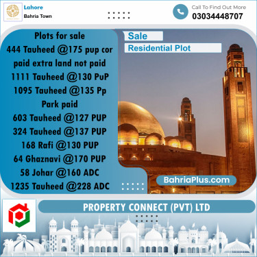 Residential Plot for Sale in Bahria Town, Lahore - (BP-246377)