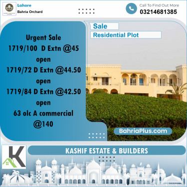 Residential Plot for Sale in Bahria Orchard, Lahore - (BP-246386)
