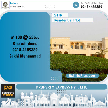 Residential Plot for Sale in Bahria Orchard, Lahore - (BP-246466)