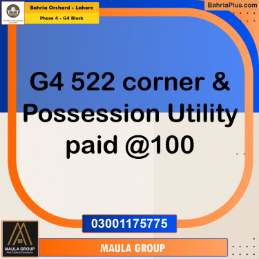 10 Marla Residential Plot for Sale in Phase 4 - G4 Block -  Bahria Orchard, Lahore - (BP-246468)