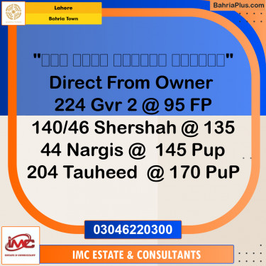 Residential Plot for Sale in Bahria Town, Lahore - (BP-246496)