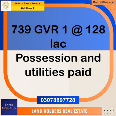 10 Marla Residential Plot for Sale in Golf Phase 1 -  Bahria Town, Lahore - (BP-246546)