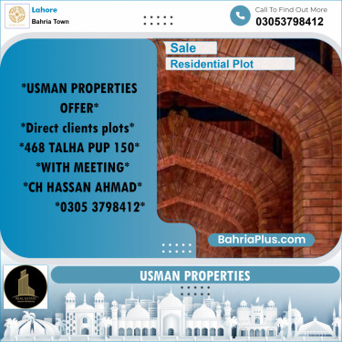 Residential Plot for Sale in Bahria Town, Lahore - (BP-246730)