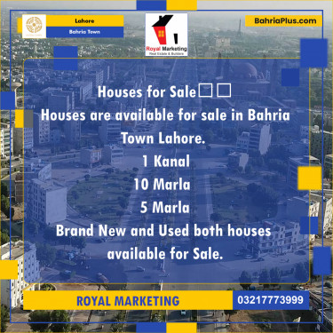 Residential House for Sale in Bahria Town, Lahore - (BP-246780)