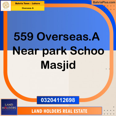 10 Marla Residential Plot for Sale in Overseas A -  Bahria Town, Lahore - (BP-246841)