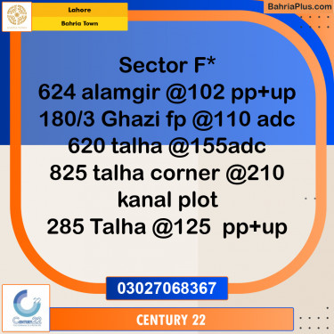 Residential Plot for Sale in Bahria Town, Lahore - (BP-246844)