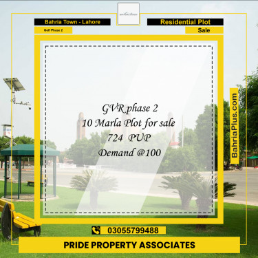 10 Marla Residential Plot for Sale in Golf Phase 2 -  Bahria Town, Lahore - (BP-246865)