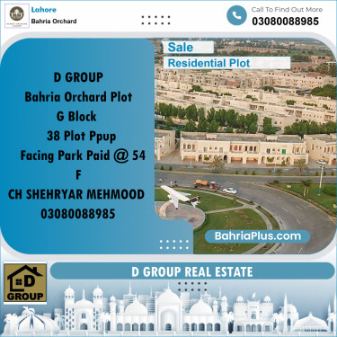 Residential Plot for Sale in Bahria Orchard, Lahore - (BP-247001)