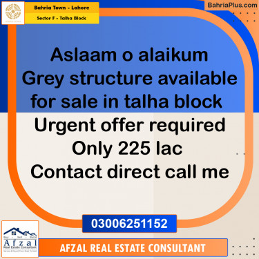 10.66 Marla Residential House for Sale in Sector F - Talha Block -  Bahria Town, Lahore - (BP-247093)