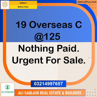 Residential Plot for Sale in Bahria Town, Lahore - (BP-247175)