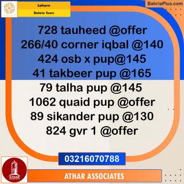 10 Marla Residential Plot for Sale in Bahria Town, Lahore - (BP-247211)