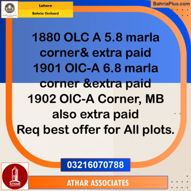 Residential Plot for Sale in Bahria Orchard, Lahore - (BP-247217)