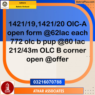 Residential Plot for Sale in Bahria Orchard, Lahore - (BP-247219)