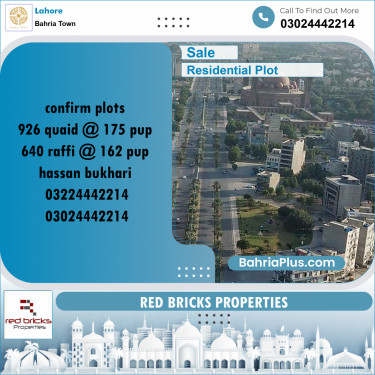 Residential Plot for Sale in Bahria Town, Lahore - (BP-247239)