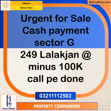 Residential Plot for Sale in Bahria Town, Lahore - (BP-247267)