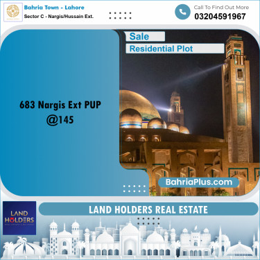 10 Marla Residential Plot for Sale in Sector C - Nargis/Hussain Ext. -  Bahria Town, Lahore - (BP-247453)