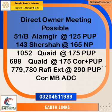 10 Marla Residential Plot for Sale in Sector F - Alamgir Block -  Bahria Town, Lahore - (BP-247731)