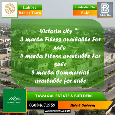 5 Marla Residential Plot for Sale in Bahria Town, Lahore - (BP-247739)