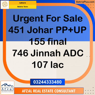 Residential Plot for Sale in Bahria Town, Lahore - (BP-247752)