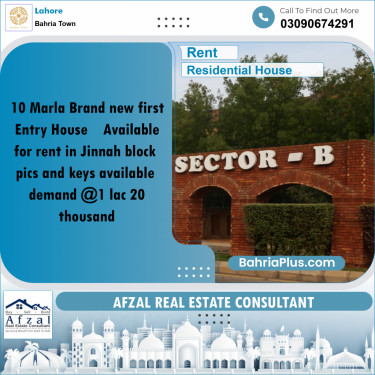 Residential House for Rent in Bahria Town, Lahore - (BP-247825)