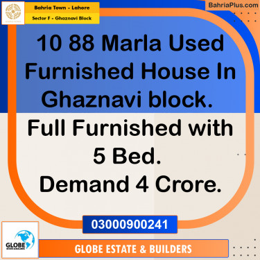 10.88 Marla Residential House for Sale in Sector F - Ghaznavi Block -  Bahria Town, Lahore - (BP-247955)