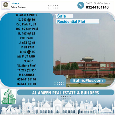 Residential Plot for Sale in Bahria Orchard, Lahore - (BP-248025)