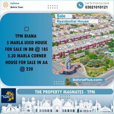 Residential House for Sale in Bahria Town, Lahore - (BP-248115)