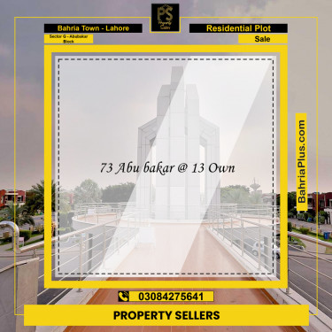 5 Marla Residential Plot for Sale in Sector G - Abubakar Block -  Bahria Town, Lahore - (BP-248140)