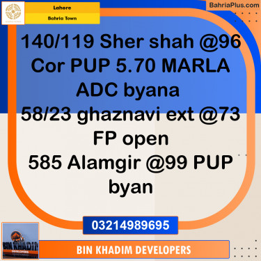 Residential Plot for Sale in Bahria Town, Lahore - (BP-248218)