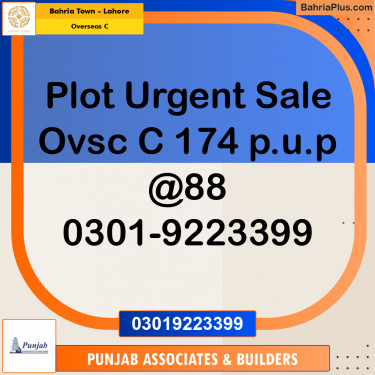 5 Marla Residential Plot for Sale in Overseas C -  Bahria Town, Lahore - (BP-248240)