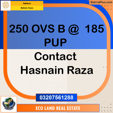 10 Marla Residential Plot for Sale in Bahria Town, Lahore - (BP-248455)