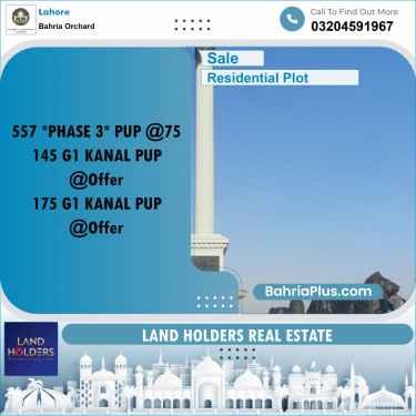 Residential Plot for Sale in Bahria Orchard, Lahore - (BP-248520)