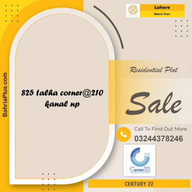 Residential Plot for Sale in Bahria Town, Lahore - (BP-248533)