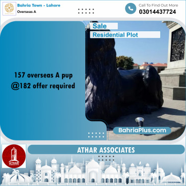 10 Marla Residential Plot for Sale in Overseas A -  Bahria Town, Lahore - (BP-248652)