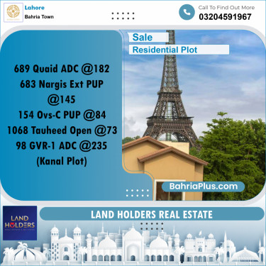 Residential Plot for Sale in Bahria Town, Lahore - (BP-248656)