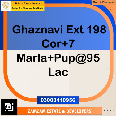 7 Marla Residential Plot for Sale in Sector F - Ghaznavi Ext. Block -  Bahria Town, Lahore - (BP-248672)